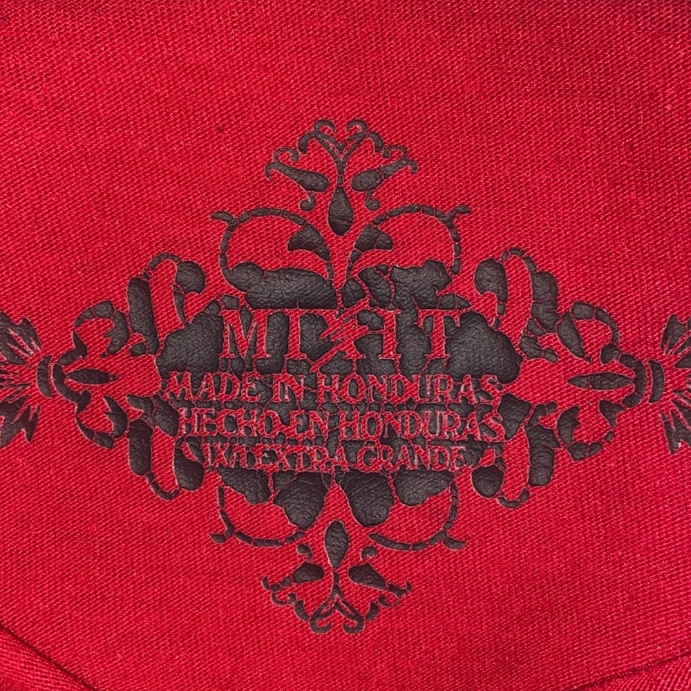 Mixit Red Graphic off shoulder shirt - Picture 3 of 4